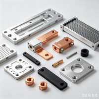 Pièces de refroidissement de précision en cuivre et aluminium usinées CNC 3D sur mesure, collecteur de débit de radiateur à eau pour composants de nouvelle énergie
