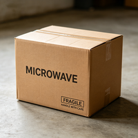 Boîte d'emballage pour micro-ondes imprimée sur mesure, robuste, imperméable, en carton ondulé, pour l'expédition d'appareils électroménagers