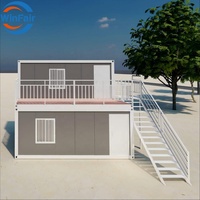 Maison préfabriquée en conteneurs à deux étages WinFair pour l'Europe, certifiée CE / 2/3 chambres / Studio dans la cour