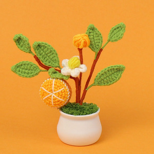 All'ingrosso decorazione <span class=keywords><strong>da</strong></span> tavolo per la casa con fiori artificiali di lana uncinetto piccoli filati di <span class=keywords><strong>zucca</strong></span>, uva, funghi pott - Product Image 6