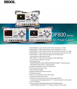 Alimentation programmable Rigol DP832A avec logiciel d'analyse de données version professionnelle - Product Image 5