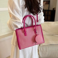 Tas Tote Wanita Mewah Kanvas Katun dengan Logo Cetak Kustom Personalisasi Produsen, Dilengkapi Ritsleting, Portabel untuk Semua Musim