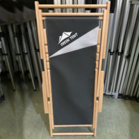 Vente en gros de chaises longues en bois pliantes réglables avec impression personnalisée du logo chaises de plage