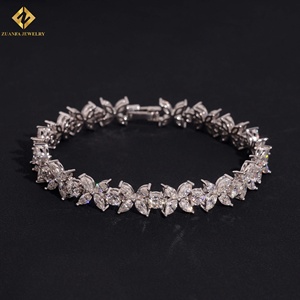 Fashion Hio Hop Jewelry Fancy Cut Moissnaite Tennis <b>Bracelet</b> <b>Solid</b> 925 <b>Silver</b> Moissanite DVVS <b>Bracelet</b> GRA Certificate - Product Image 4