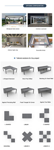 Pergola extérieure en <span class=keywords><strong>aluminium</strong></span> Tingmeihaoting Premium avec station barbecue intégrée, revêtement poudré <span class=keywords><strong>blanc</strong></span>, bioclimatique, vente en gros - Product Image 2