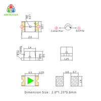Émetteur-récepteur infrarouge 0805 850/940nm pour télécommande et détection photoélectrique