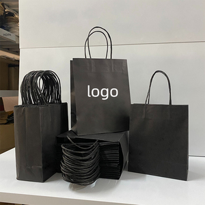 Wholesale Large Black Packaging <strong>Bag</strong> Gift Toilet <strong>Paper</strong> <strong>Bag</strong> <strong>With</strong> Own LOGO Sacola De Papel Hdpk - Product Image 4