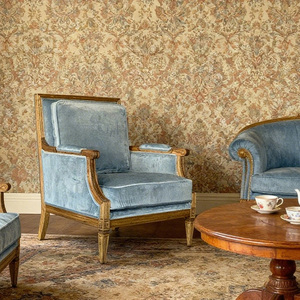 Hiện đại màu xanh nhung Ghế sofa đơn thiết kế mới đồ nội thất phòng khách nhà hàng chất lượng vải - Product Image 2