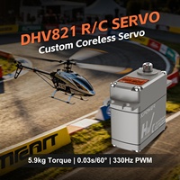 Servomoteur Kpower DHV821 0,03 sec haute vitesse pour drones de course, 7,4 V, engrenage métallique, moteur sans noyau, pour pièces de modèles RC