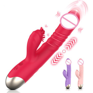 大人用女性用シリコーンバイブレーター,伸縮性ロッドと舌のなめが特徴セックスおもちゃディルド外国貿易 - Product Image 1