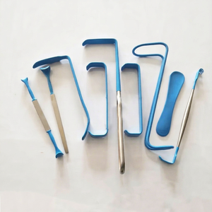 Kit de 6 instruments de chirurgie plastique pour lifting manuel du visage et des sourcils, avec dissecteurs et élévateurs, semi-nouvellement recouverts de nylon, certifiés CE ISO 9001 13485 - Product Image 1
