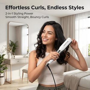 Lisseur de cheveux Wellzoni, plaque large de 1,4 pouce, céramique ionique, double tension, chauffage rapide, 1200W, écran LCD, 37 réglages de température - Product Image 4