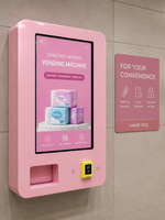 Distributeur automatique mural intelligent de collations et de boissons, 22 pouces, à écran tactile, à monnayeur, en métal, multi-SDK, pour bureaux, halls d'accueil et commerces de détail