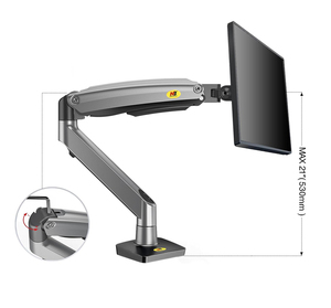 Nb Bắc Bayou Siêu Rộng Đầy Đủ Chuyển Động Xoay Màn Hình Cánh Tay Bàn Gắn Kết Với Khí Mùa Xuân Cho 22 ''- 35' G70 Chất Liệu Nhôm - Product Image 3