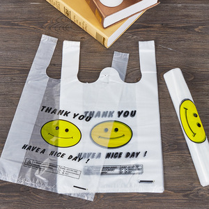 Custom Printed PE LDPE HDPE T-Shirt Vest Plastic Shopping <b>Bags</b> with Logo for Supermarket & Exhibition Use - Product Image 6