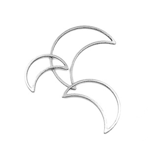 Composants de bijoux en acier inoxydable demi-lune pour la fabrication de boucles d'oreilles H1087, plaqué or - Product Image 1
