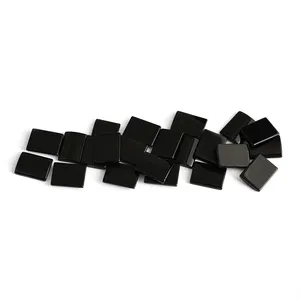 Cabochon Natural Black Agate Cut Size Shape Wholesale High Quality Square Cabochon Loose Gemstones Black Agate