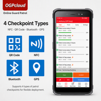 Dispositif de contrôle de rondes portatif NFC, code QR, Bluetooth, GPS, scanner de points de contrôle, fonctionnement hors ligne 4G WiFi avec synchronisation automatique