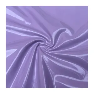 高品质紫色光泽环保聚氨酯皮革弹力柔软面料紧身衣连衣裙裙子
