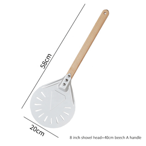 Professional Anodized Aluminum Turning Pizza Spatula 7" Pizza Peel With Long Handle Easy Detachable Perforated Pizza <strong>Schep</strong> - Product Image 4