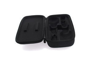 Étui de rangement ODM noir antichoc et résistant à l'usure en EVA avec fermeture éclair et inserts en toile pour appareils électroniques, idéal pour les voyages - Product Image 2