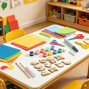 Artigianato in Legno Personalizzato Adatto per Lavoretti Fai-da-Te dei Bambini, Forme di Animali e Fiori in Legno da Dipingere - Product Image 3