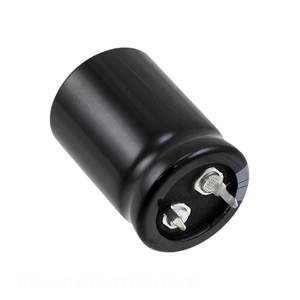 Condensateur à montage en surface (SMD) 470 µF 200V 20% 200V SNAP TH, référence 200HXG470MEFCSN22X35, en aluminium, à travers trou, de la part du distributeur agréé - Product Image 1