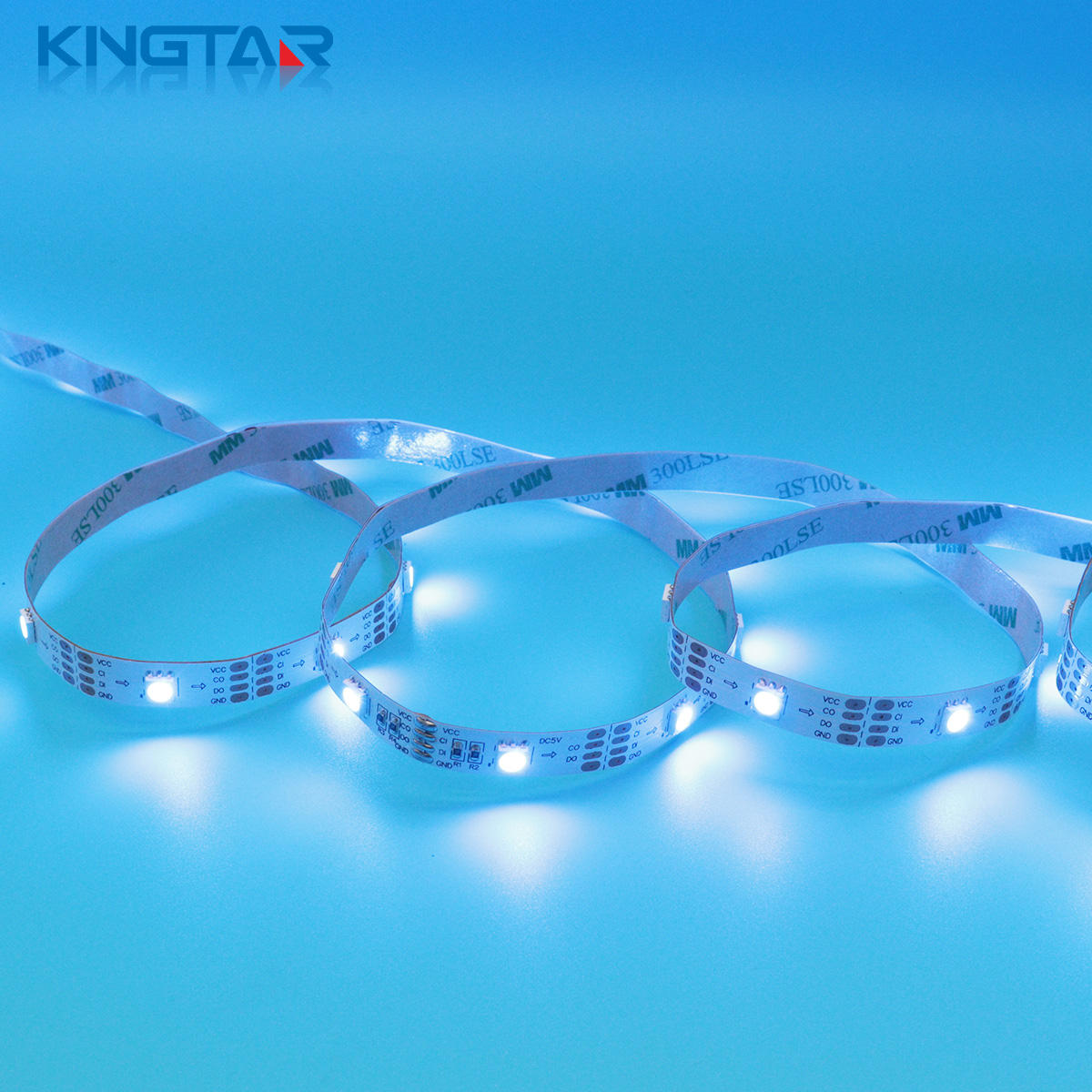 5V Smart RGB LED Strip SK9822 SMD5050 144 LEDs/m IP67 CE RoHS Certified Copper Flex Lights for Festive Decorative Lighting