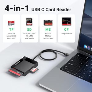 <span class=keywords><strong>Lecteur</strong></span> de <span class=keywords><strong>carte</strong></span> <span class=keywords><strong>SD</strong></span> UGREEN CR125 USB C 4-en-1 Adaptateur de <span class=keywords><strong>carte</strong></span> mémoire externe <span class=keywords><strong>SD</strong></span> <span class=keywords><strong>Micro</strong></span> MS CF Compact Flash Camera Card Reader - Product Image 2