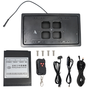 Marco para Placa de Matrícula con Control Remoto y Cubierta Oculta para Placas de 12x6 Pulgadas, Compatible con EE. UU. y Canadá - Product Image 3