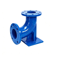 Sambungan Pipa Air Besi Ulet Kelas K12 Duck Foot Elbow 90 Derajat Flanged Duckfoot Bend untuk Saluran Air