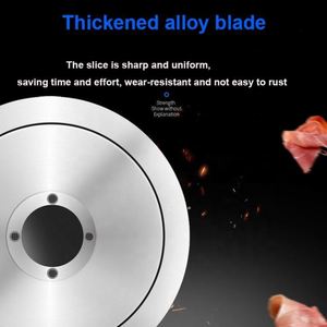 Yunqingtech Coupe-viande électrique semi-automatique 220 mm pour poisson, saucisses, fromage et viande congelée – Machine à trancher pour restaurant - Product Image 6
