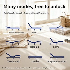 Sắt Điện ngả có thể điều chỉnh chiều cao phòng ngủ hiện đại khung giường với điều khiển từ xa thông minh cho phòng ngủ và khách sạn sử dụng - Product Image 4