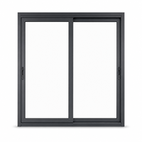 Porte coulissante latérale en aluminium résistante aux ouragans, à haute résistance, coupe-vent, étanche, avec verre trempé pour terrasse
