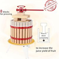 Draagbare Hydraulische Wijnpers Voor Wijndruif Apple Juicer Machine Handmatige Houten Mand Wijnpers