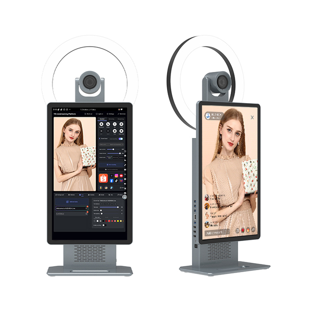 HUSHIDA 15.6 Inch All in One Shopping Livestreaming Machine Live Streaming Software Android System for Youtube/Ins/Facebook