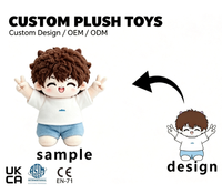 Peluche personnalisée, jouet en peluche doux, personnage garçon, poupée pour cadeau promotionnel, peluche personnalisée