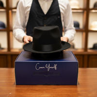 Caja de Embalaje para Sombreros de Cartón Reciclable, Caja de Envío para Sombreros Fedora, Caja Corrugada para Sombreros, Muestra Gratuita