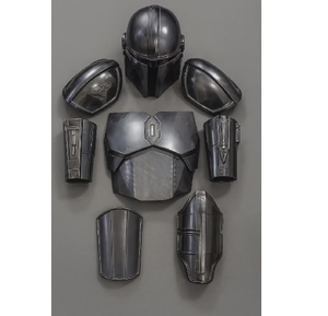 Conjunto de Armadura de Acero Plateada Hecha a Mano, Estilo Cazador de Premios Espacial de Ciencia Ficción, Disfraz Futurista para Cosplay, Exhibición y Coleccionistas - Product Image 1