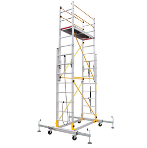 Échafaudage portable multifonctionnel à montage rapide, tour télescopique en alliage d'aluminium de 4 à 9 m pour les chantiers de construction - Product Image 2