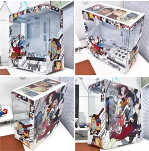 Flcl tùy chỉnh PC Trường hợp với đầy đủ bên Tempered Glass Vertical chơi game tháp máy tính & side cửa sổ lưu trữ thiết kế mẫu - Product Image 5