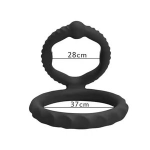 Anillo de silicona doble para hombre Fujiko, anillo de bloqueo de semen para estimulación de próstata, uso anal, resistente al agua, control manual - Product Image 3