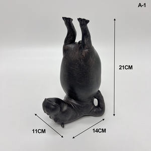 بيع بالجملة تمثال حيوان إبداعي تمثال يوجا فرس النهر ديكور منزلي إبداعي لتزيين طاولة غرفة المعيشة - Product Image 6