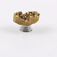 טבעי זהב קוורץ חן קבינט knob crystal ארון ידיות דלת חדר שינה ריהוט ידיות