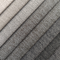 Tissu d'ameublement Jacquard en lin de haute qualité 100% polyester pour canapé Style européen uni avec technique tricotée en chaîne