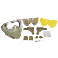 Masque tactique de pilote amélioré en maille d'acier, équipement de protection pour casque double mode, casque rapide