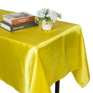 In Stock Wholesale Satin <b>Square</b> Wedding Banquet Decoration Satin Wedding Restaurant Desktop Decorative <b>Tablecloth</b> - Product Image 2