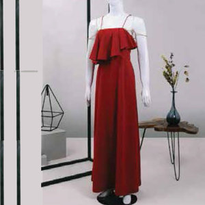 Vestido de Fiesta Largo Transparente Personalizado para Mujer, Color Sólido, con Mangas Largas Abullonadas y Cinturón, Estilo Kaftan, de Poliéster - Product Image 1