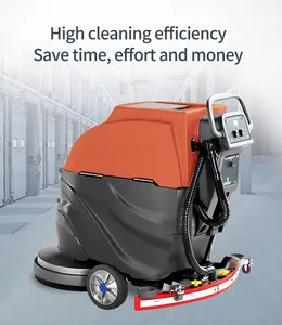 High Quality SBN-580 Custom Color Electric Manual Floor Scrubber Cordless Floor Cleaning Equipment For Factory Warehouse