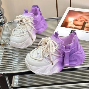 Candy Color Chaussures Femmes Thick Sole Green Chunky Platform Wedges <b>Sneakers</b> for Ladies - Product Image 5
